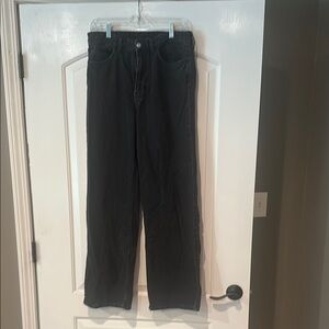 Black Wide-Leg Jeans